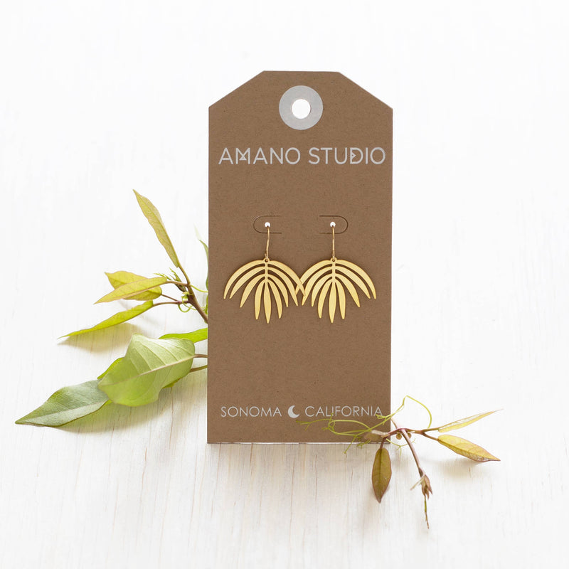 Palm Frond Earrings