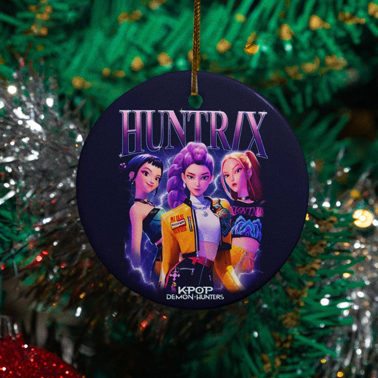K-Pop Demon Hunters Ornament, Rumi Mira Zoey Xmas Ornament kpop