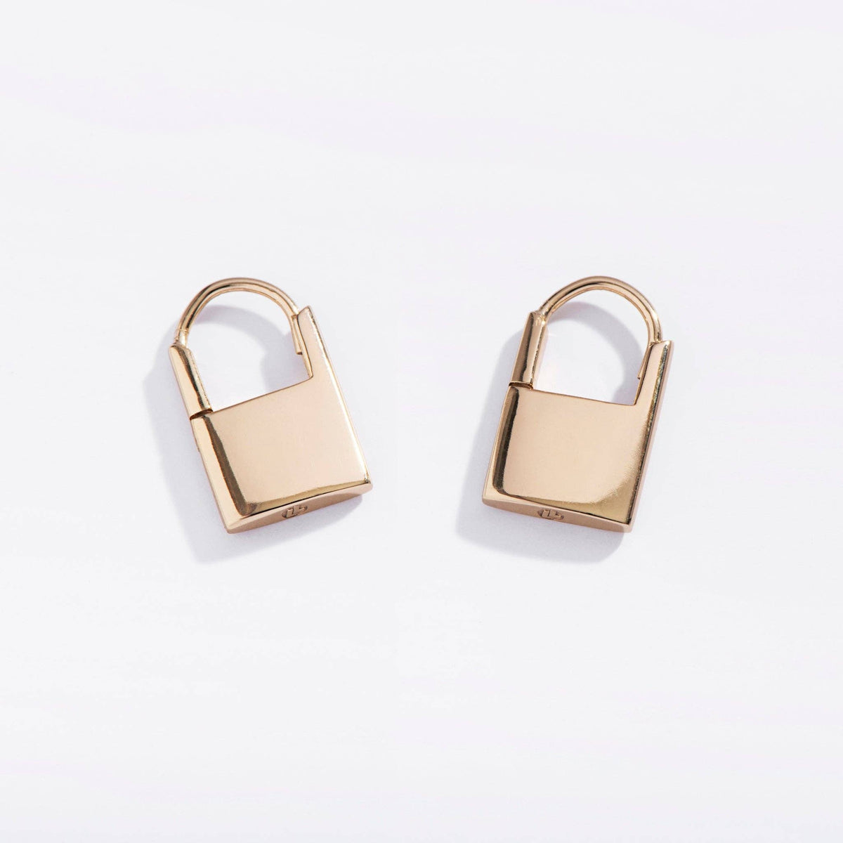 Padlock Huggie Hoops