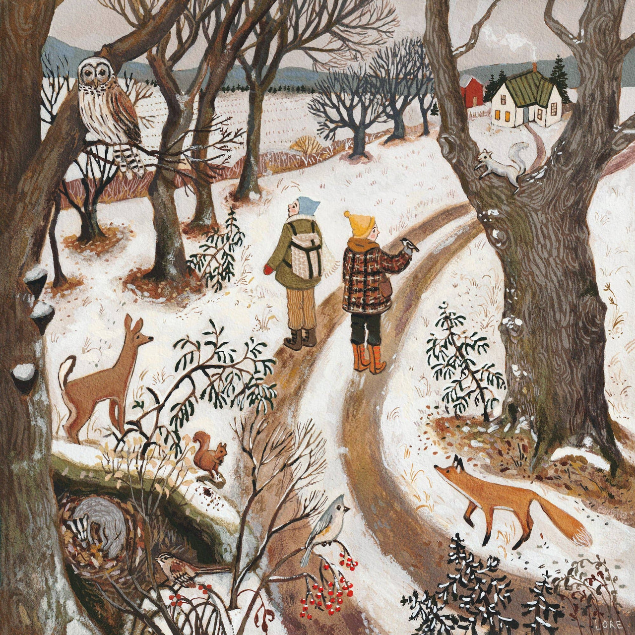 Winter Walk Art Print