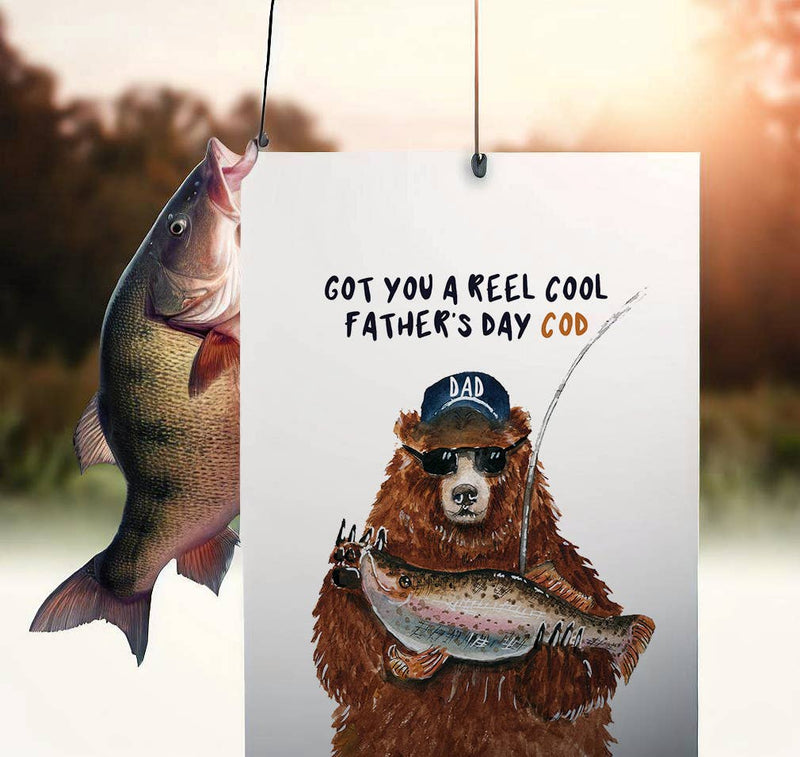 Bear Fathers Day Cod - Funny Fathers Day Card