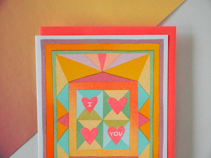 I Heart You - Risograph Greeting Card