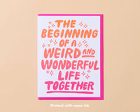 Weird & Wonderful Wedding Letterpress Greeting Card Spring Easter