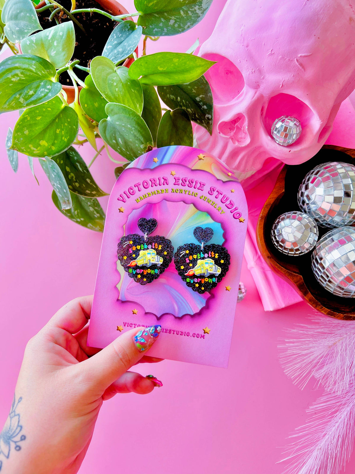 Seatbelts Everyone! Magic school bus Earrings