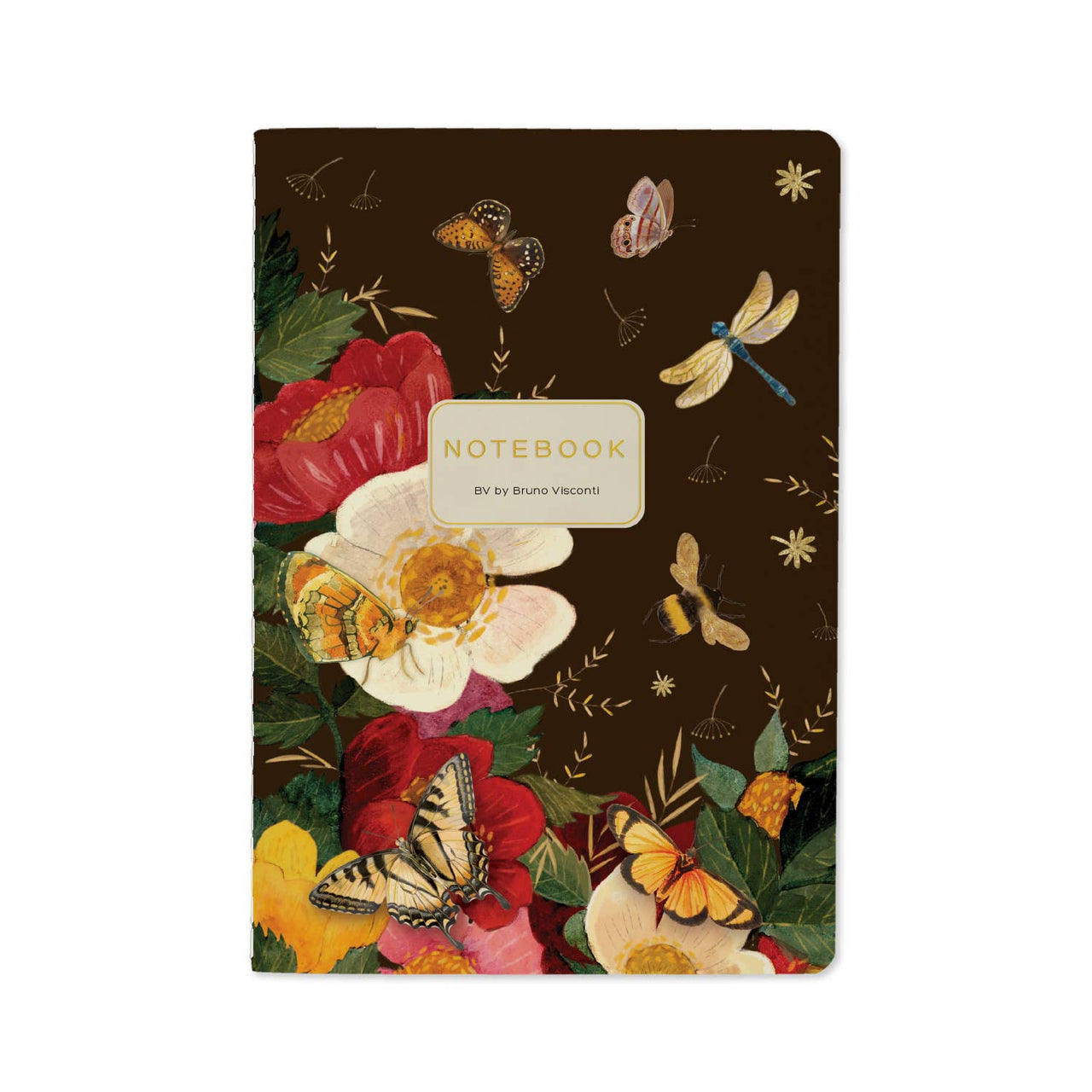 A5 Notebook - Butterflies and Peonies 
