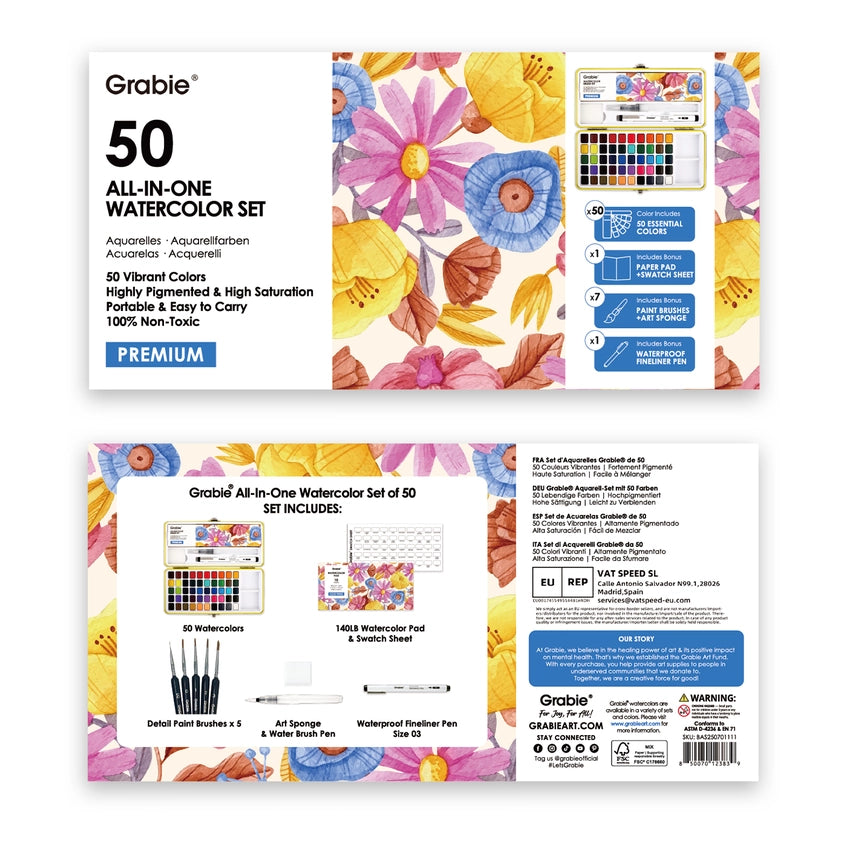 Watercolor Set Of 50