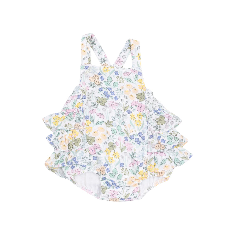 Samantha Floral | Ruffle Sunsuit