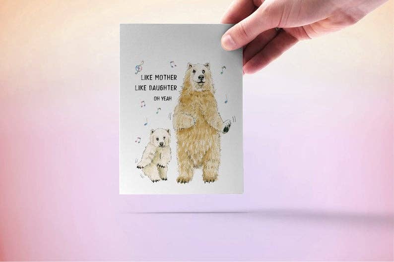 Polar Bear Mom Cub - Funny Mothers Day Card
