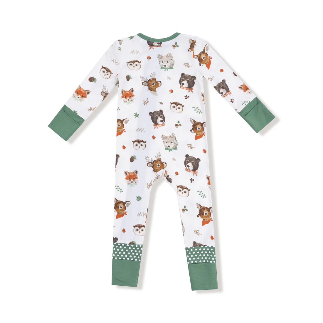 Woodland Animal Faces | 2 Way Zipper Romper