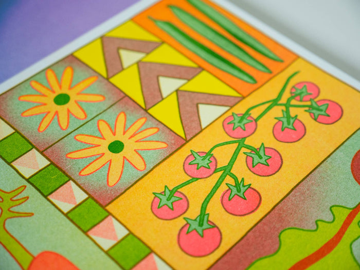 Garden Time  - Risograph Art Print