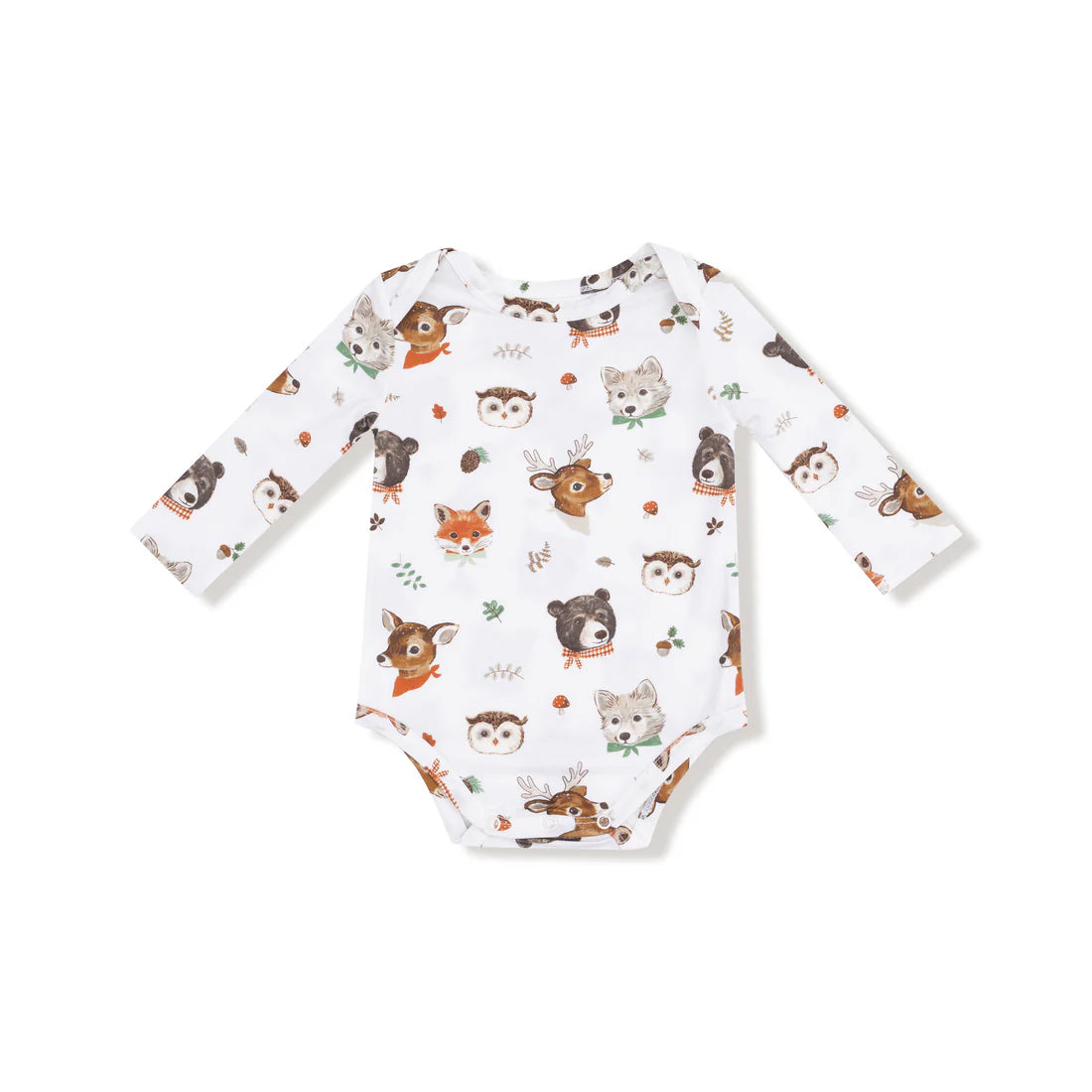 Woodland Animal Faces | Long Sleeve Bodysuit
