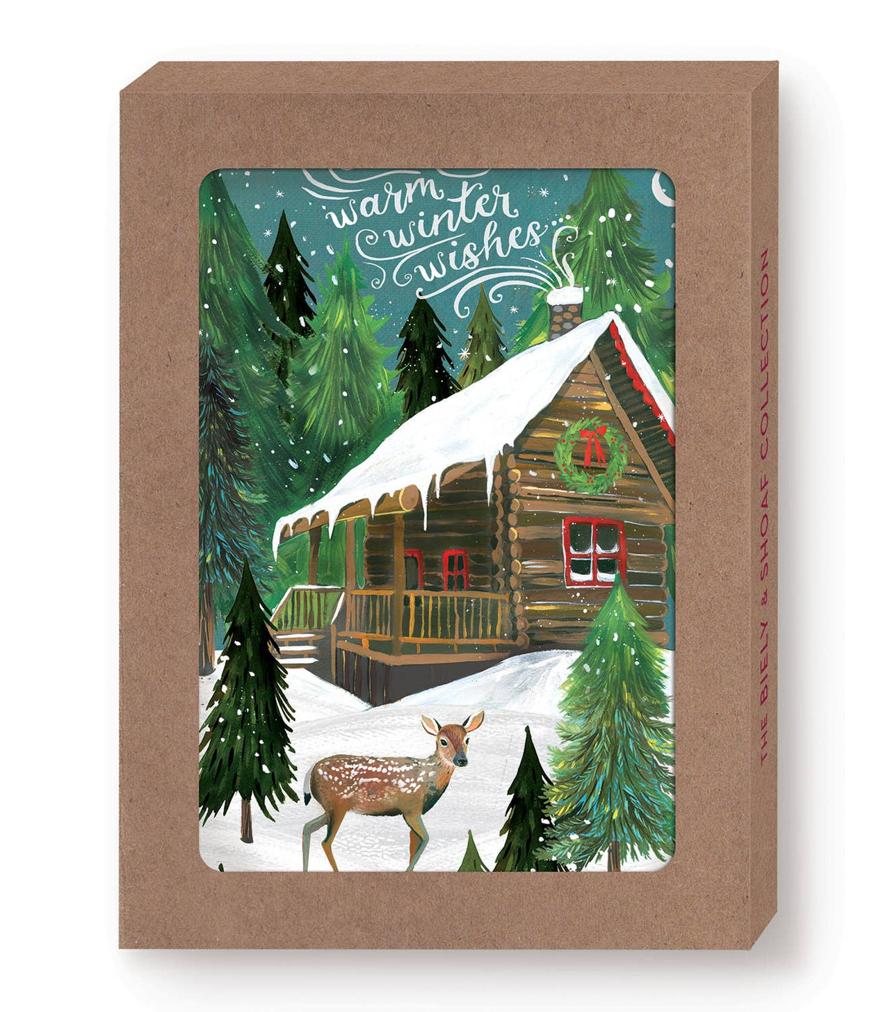 Winter Cabin Boxed Holiday Cards - Set of 10