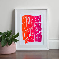 Woman Owned & Operated 12x18 Art Print