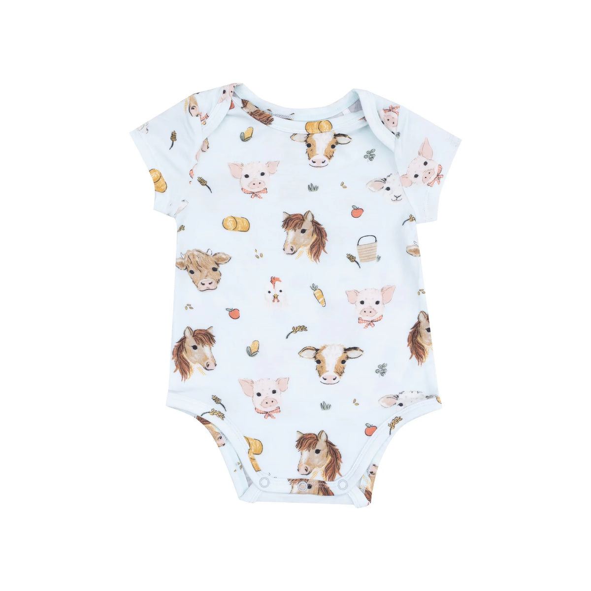 Vintage Animal Faces (Blue) | Bodysuit Onesie