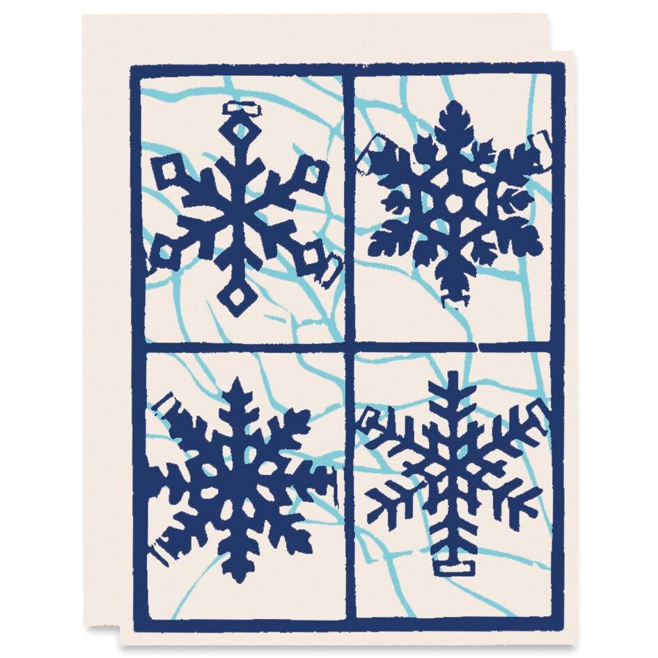 Paper Snowflakes Winter Holidays Card