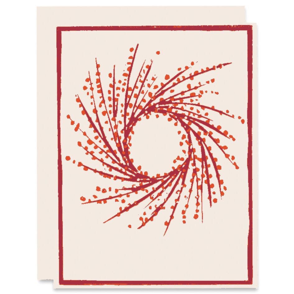 Berries Wreath Christmas Card