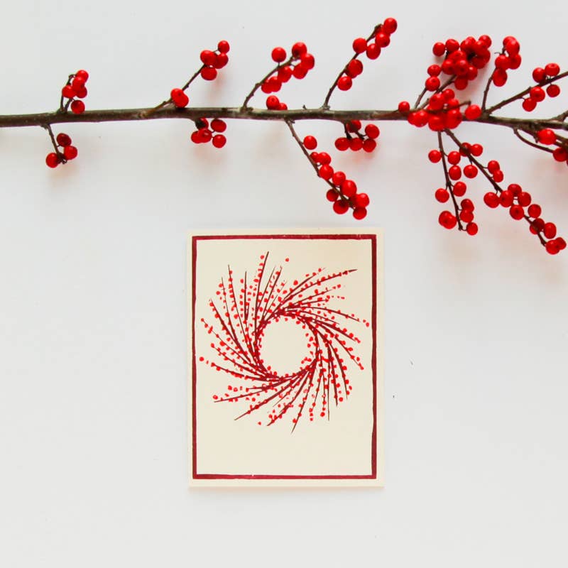 Berries Wreath Christmas Card