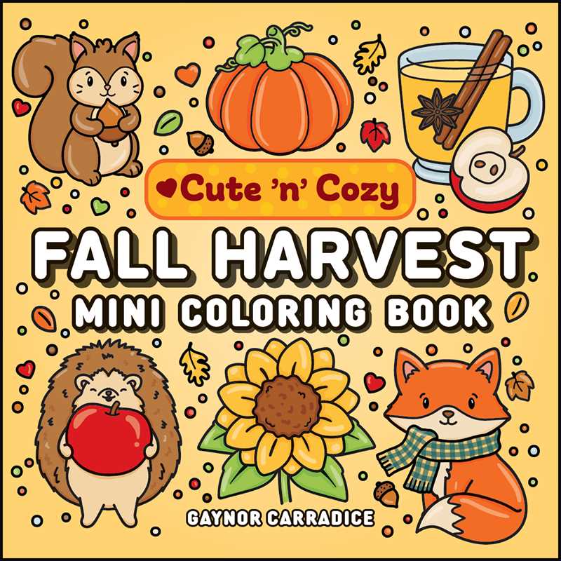 Fall Harvest Mini Coloring Book by