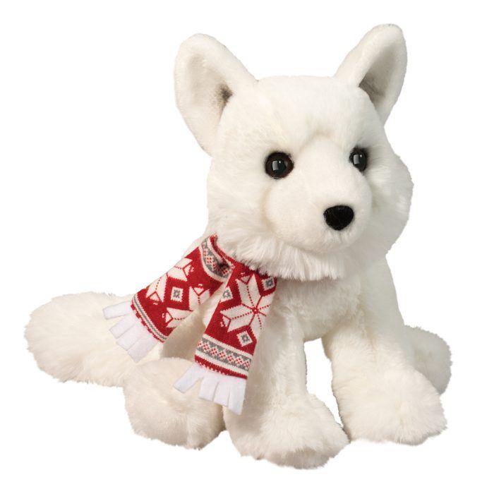 Mini Mistie Soft Arctic Fox with Scarf