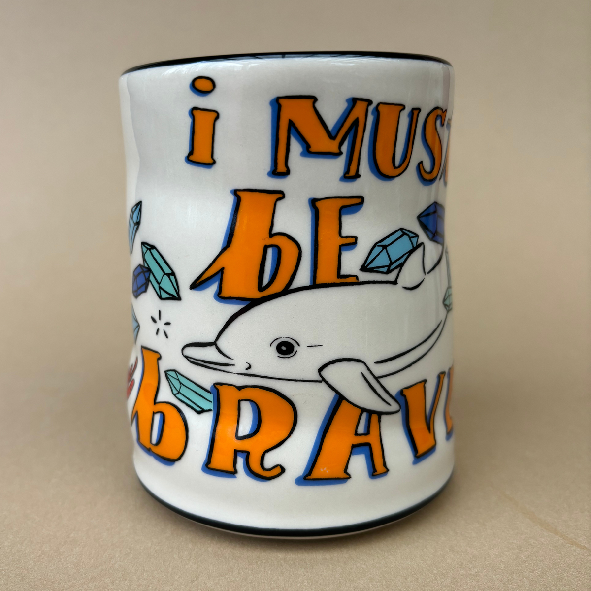 Lucky Sea Turtle Cup - XLarge Ceramic Mug - Summer Beach