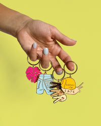 Mom Jeans Enamel Keychain - Mother's Day Gift, New Mom -Fathers Day Gift Mothers Day Spring Easter - Bag Charm