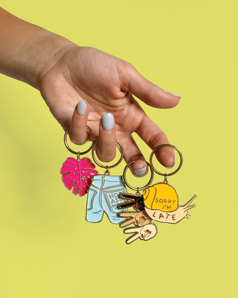 Mom Jeans Enamel Keychain - Mother's Day Gift, New Mom -Fathers Day Gift Mothers Day Spring Easter - Bag Charm