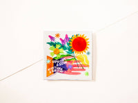 Uproot & Sow, Nurture & Grow - Holographic Square Sticker