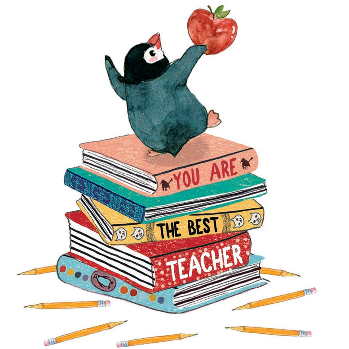 Best Teacher Penguin - Teacher Appreciation Card