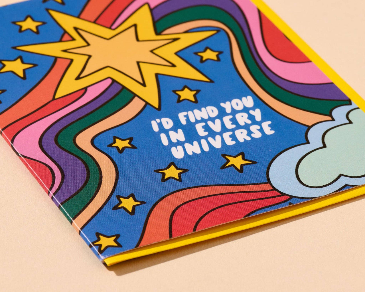 I'd Find You In Every Universe Love Card - Made in USA - Space, 70s