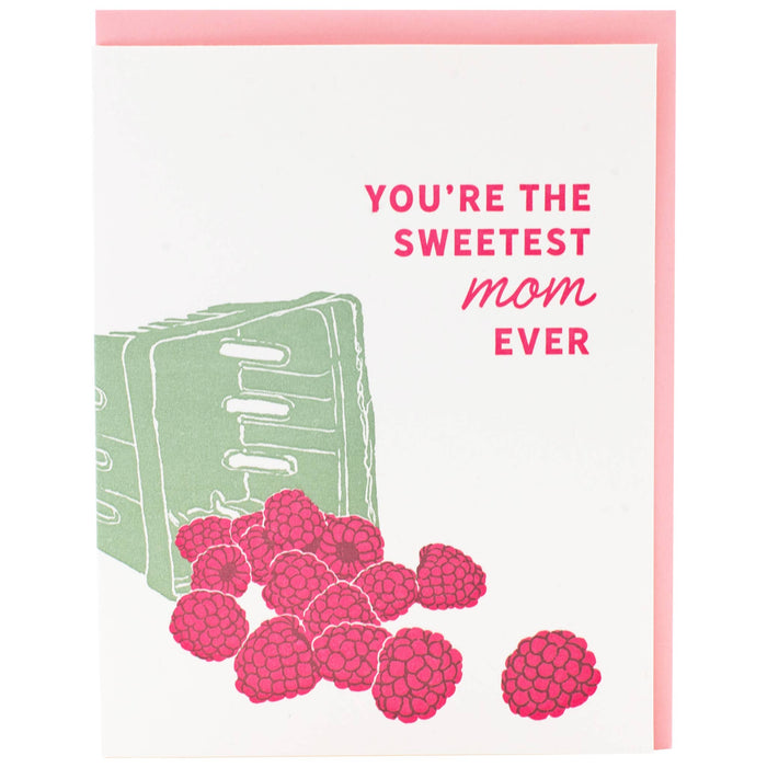 Raspberries Mom Card