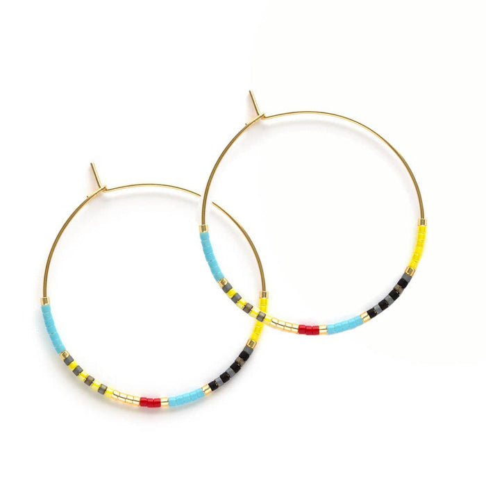 Japanese Seed Bead Hoops- multiple colorways