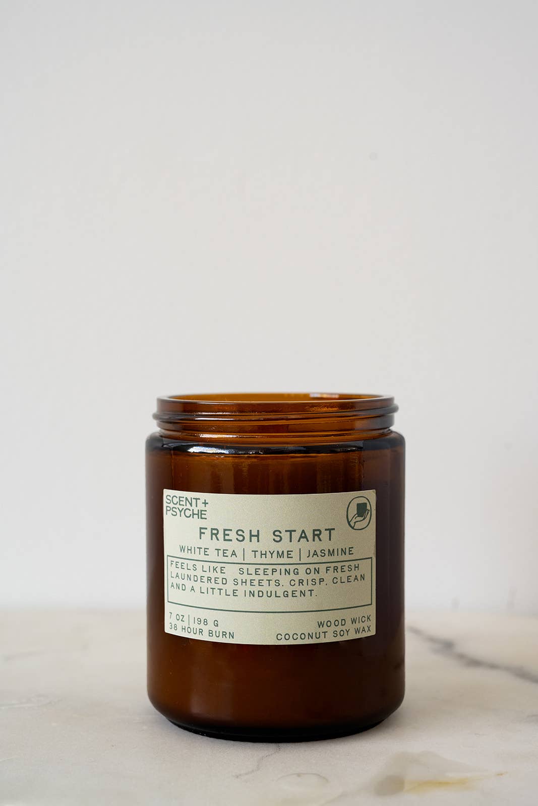 Fresh Start | White Tea & Jasmine Wood Wick Candle 7oz