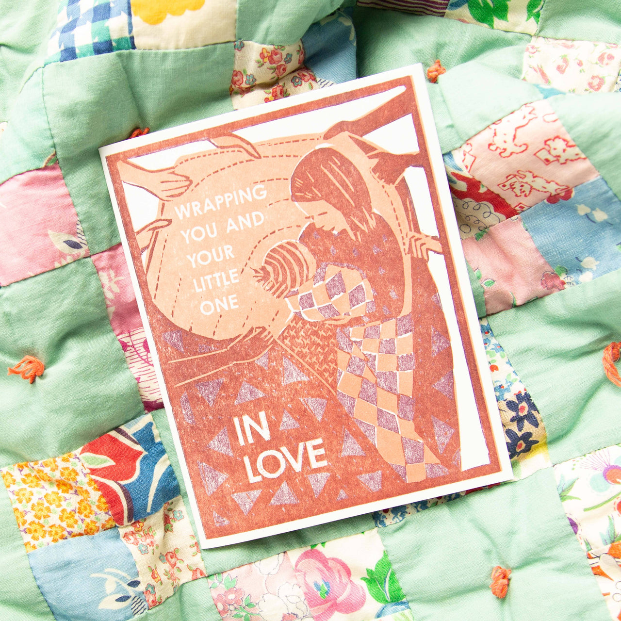 Wrapping You and Your Little One in Love Letterpress Card