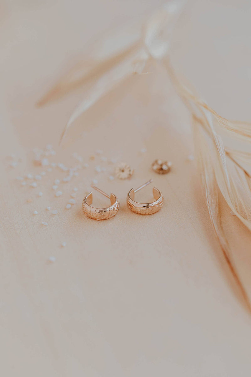 Baby Flora Hoops | 14kt Gold Fill + Sterling Silver