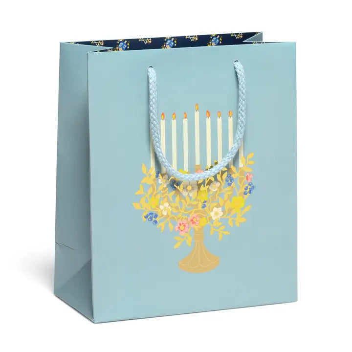 Floral Menorah Gift Bag