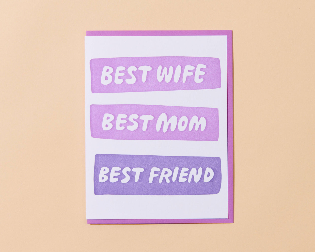 Best Wife/Mom/Friend Mother's Day Letterpress Greeting Card from Partner
