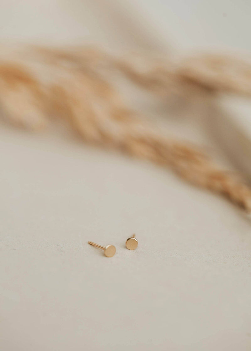 Tiny Dot Studs | 14kt Gold Fill + Sterling Silver
