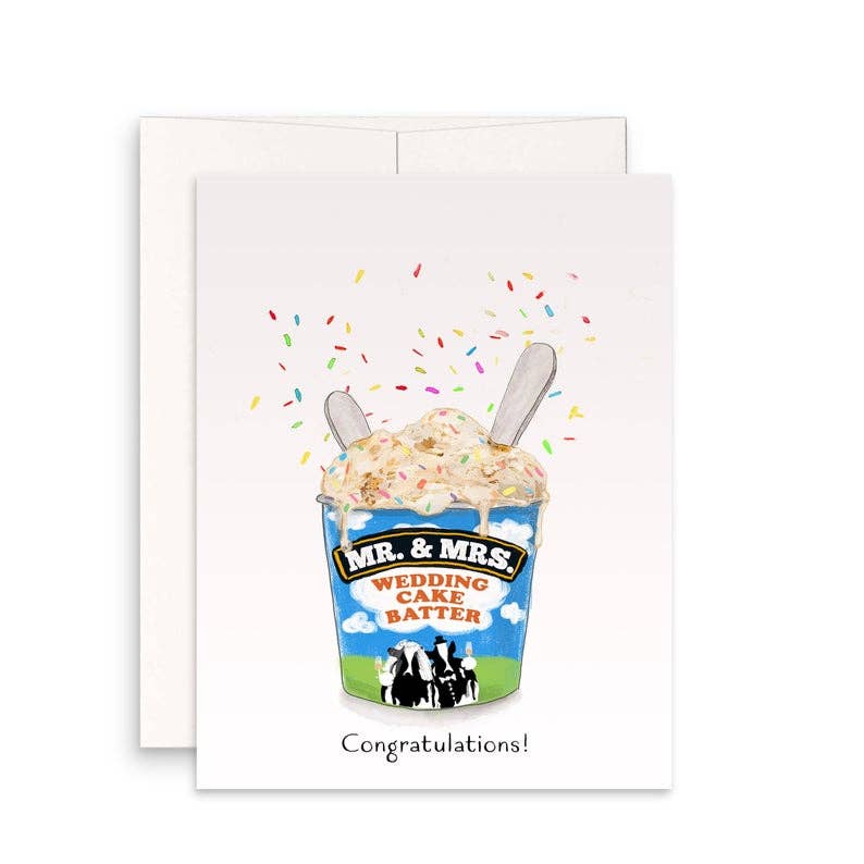 Wedding Cake Batter Ice Cream - Funny Wedding Card