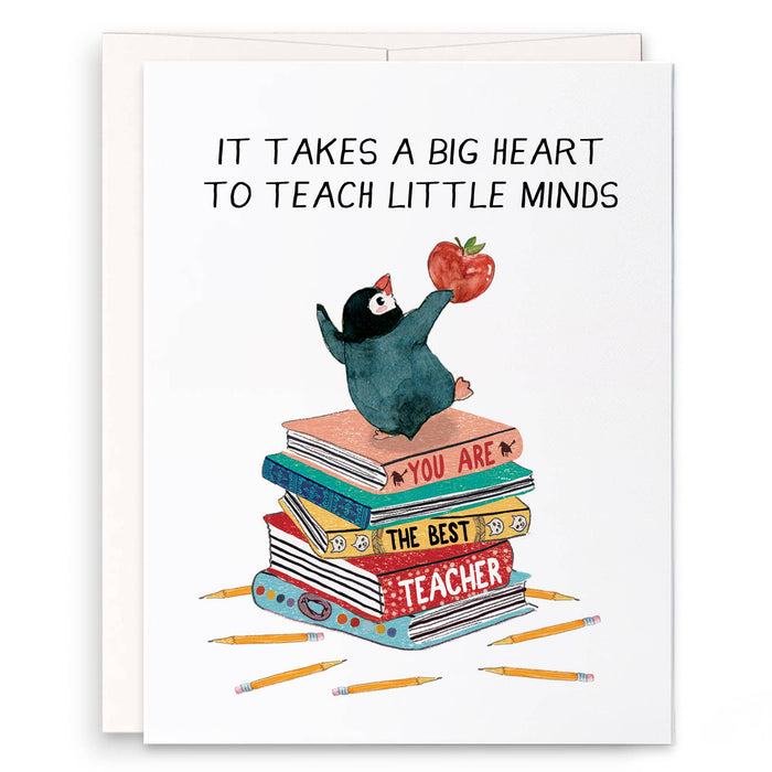 Best Teacher Penguin - Teacher Appreciation Card