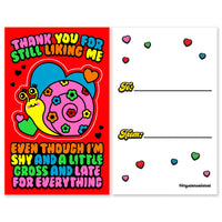 Snail Valentine's Day Vinyl Sticker Card