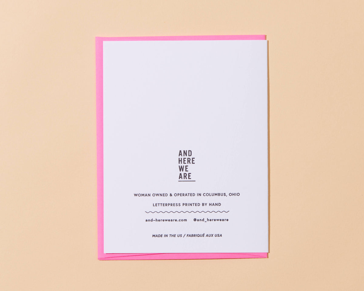 Finally! Congrats Letterpress Greeting Card