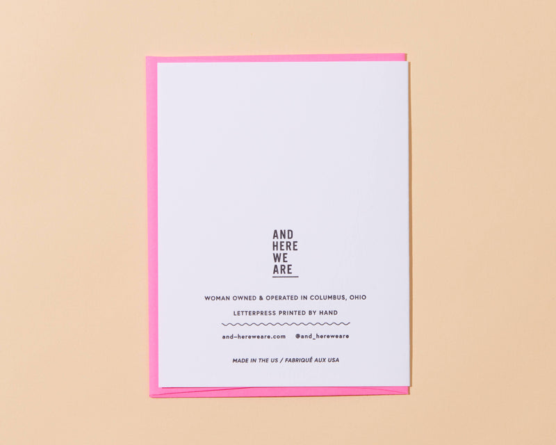 Finally! Congrats Letterpress Greeting Card
