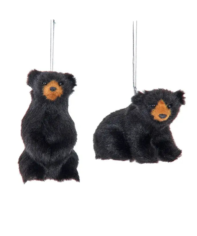 4.5" Black Bear Ornament 2 Assorted