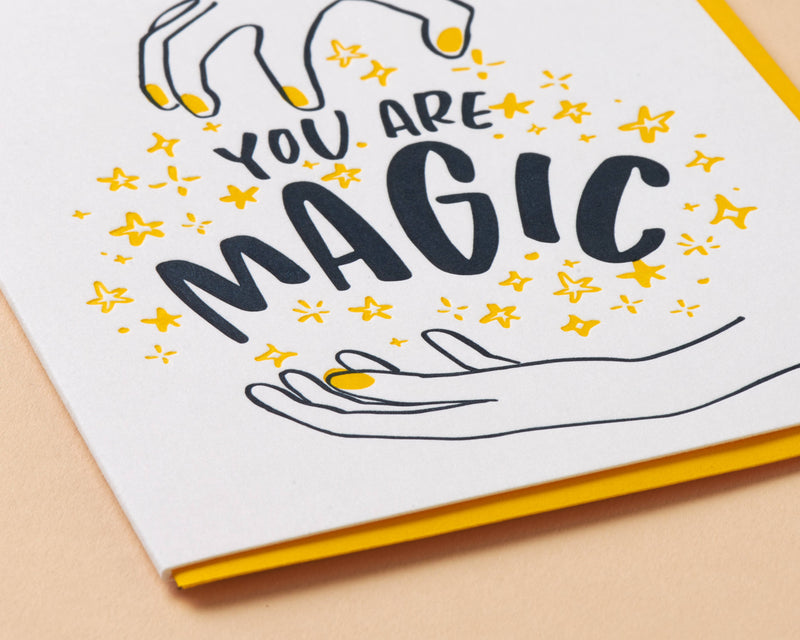 You Are Magic Thank You Letterpress Greeting Card