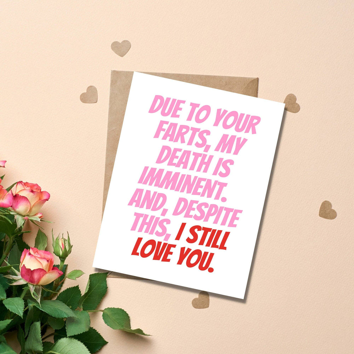 Imminent Death by Farts Valentine's Card