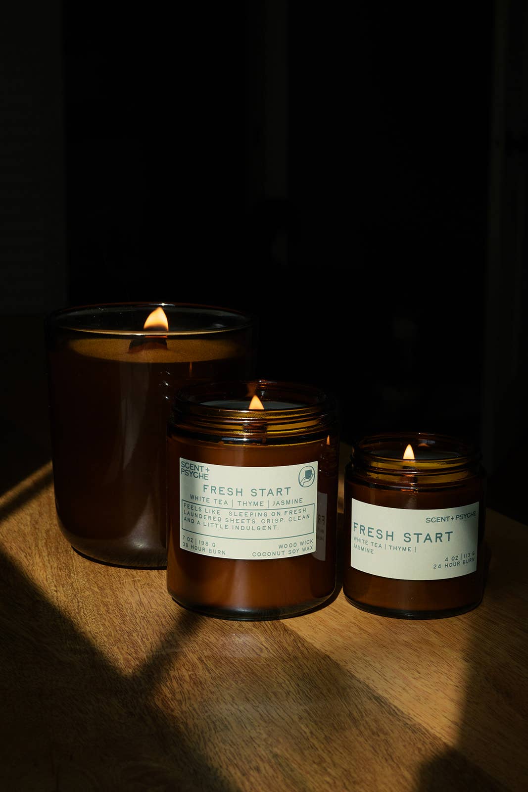 Fresh Start | White Tea & Jasmine Wood Wick Candle 7oz