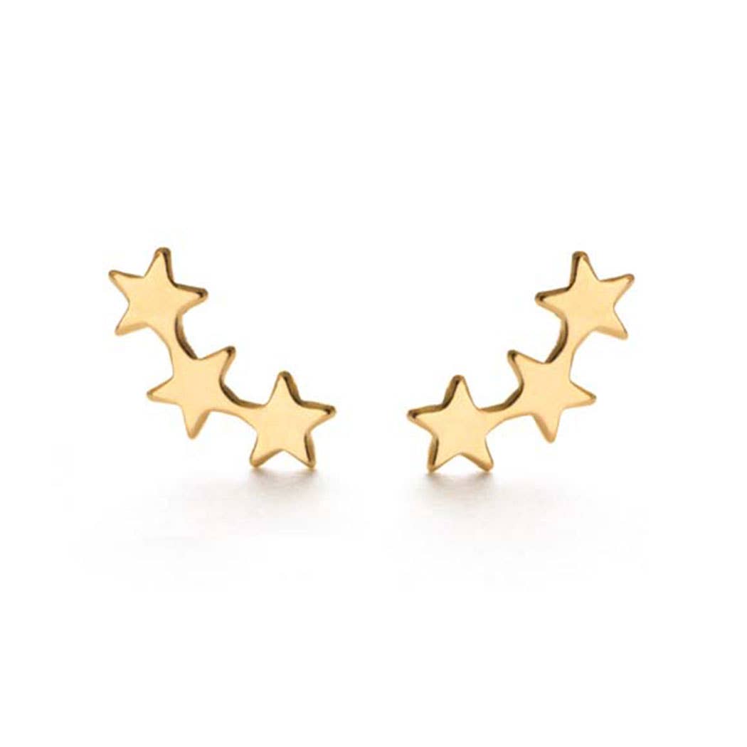 Star Cluster Studs: Gold Plate