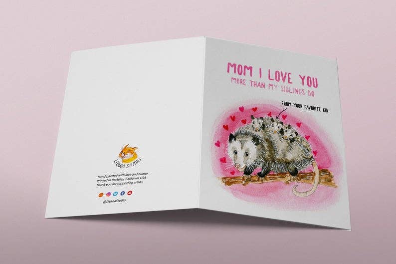 Possum Mom Love - Funny Mothers Day Card