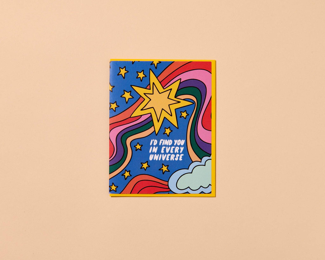 I'd Find You In Every Universe Love Card - Made in USA - Space, 70s