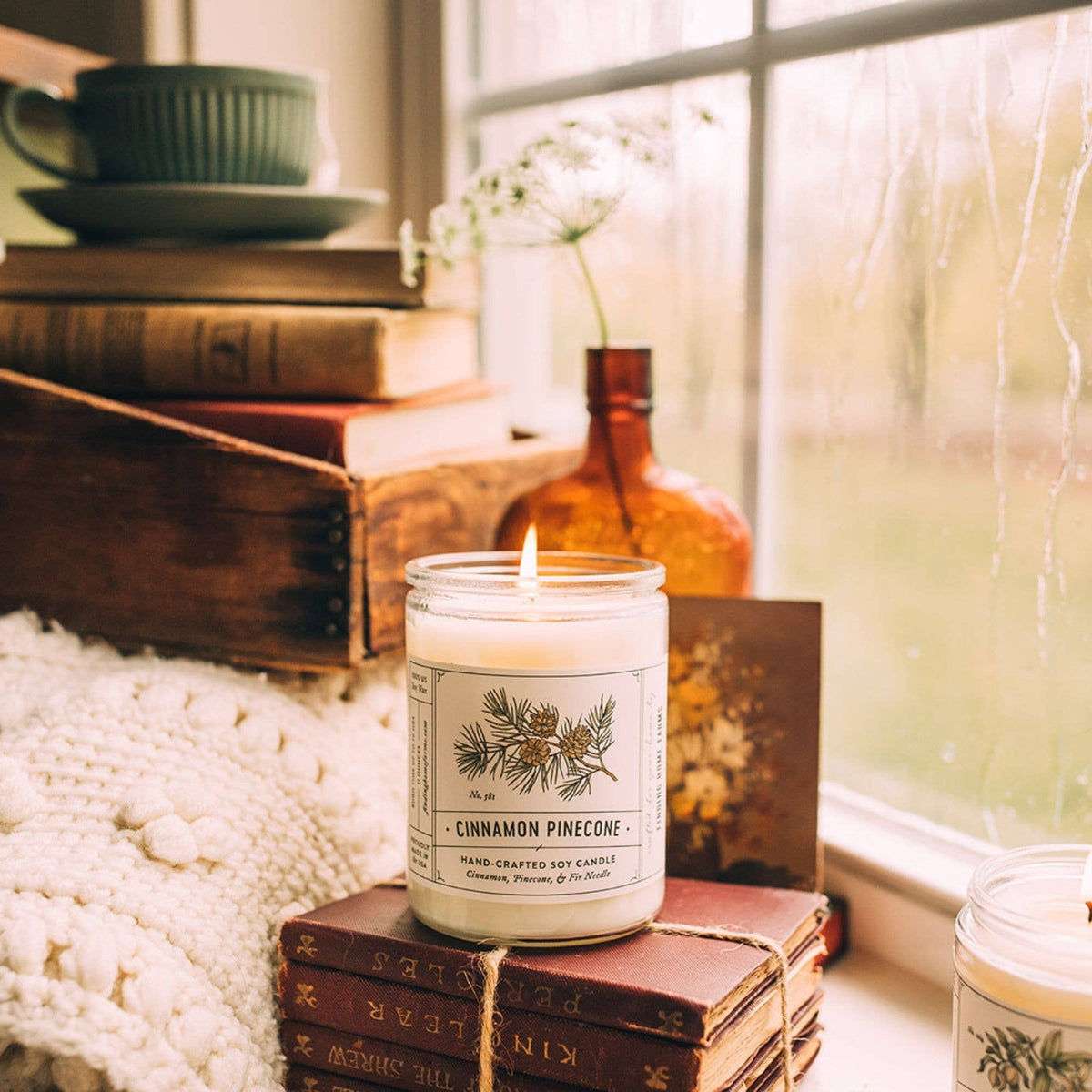 Soy Candle, Cinnamon Pinecone, Warm & Spicy Fall Scent